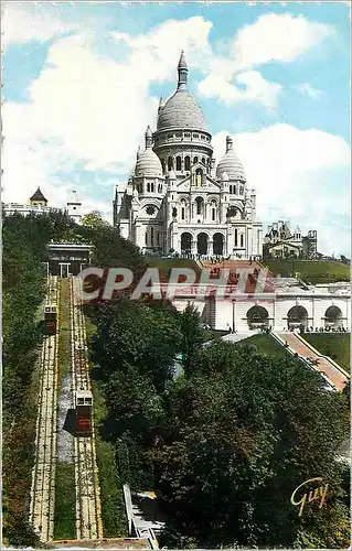 Cartes postales moderne Paris et ses Merveilles Basilique du Sacre Coeur de Montmartre (1876 1910) et le Funiculaire