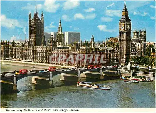 Cartes postales moderne The House of Parliament and Westminster Bridge London