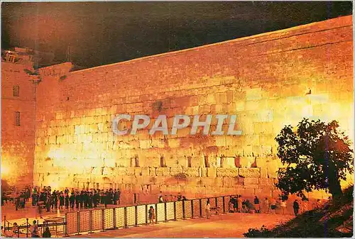 Moderne Karte Jerusalem The Western Wall at Night