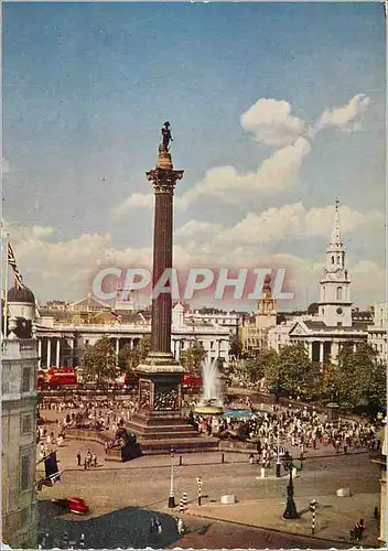 Cartes postales moderne Nelson's Column and Trafalgar Square London