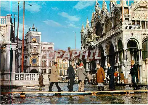 Moderne Karte Venezia St Marco Maree Haute