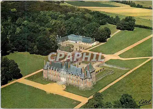 Moderne Karte L'Ile de France Vue d'Avion Les Environs de Saint Cheron (Essonne) le Chateau du President Guila