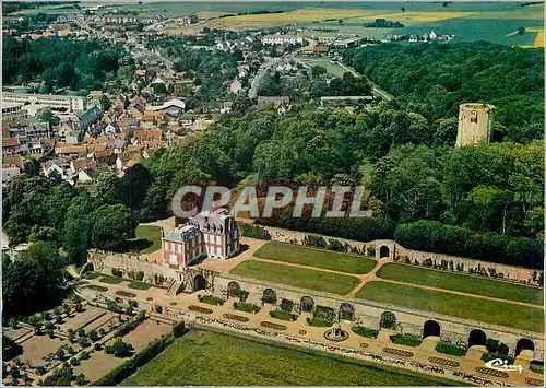 Moderne Karte Chatillon Coligny (Loriet) Vue Aerienne Le Chateau