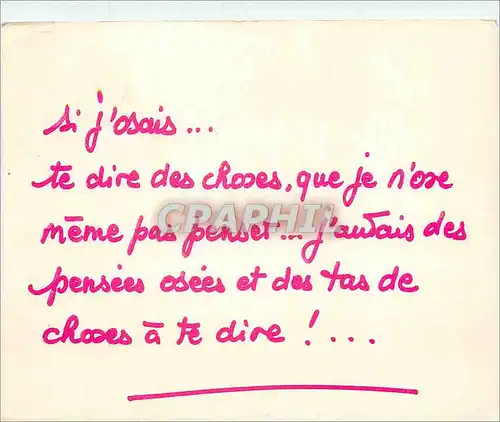 Cartes postales moderne Si j'osais te dire des choses