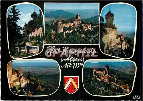 Cartes postales moderne Souvenir du haut Koenigsbourg Alsace (Alt 755 m)