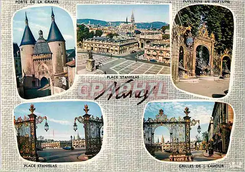 Cartes postales moderne Souvenir de Nancy (Meurthe et Moselle) Porte de la Graffe Place Stanislas Fontaine de Neptune Gr