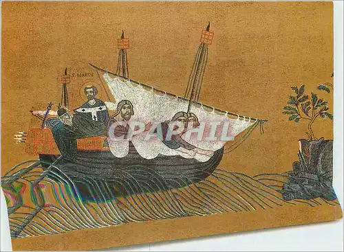 Cartes postales moderne Venezia Basilica di S Marco Transport de Saint Marc (Mosaique XIII Siecle)