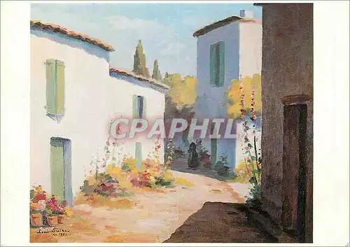 Cartes postales moderne Ile de Re Rue Blanche aux Roses Tremieres Peinture de Louis Suire