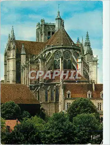 Cartes postales moderne Les Merveilles de l'Yonne Auxerre (Yonne) L'Abside de la Cathedrale Saint Etienne (XIIIe XVIe Si