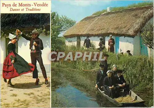 Moderne Karte Pays de Monts Vendee Denses et Traditions groupe Folklorique Tap Dou Pai