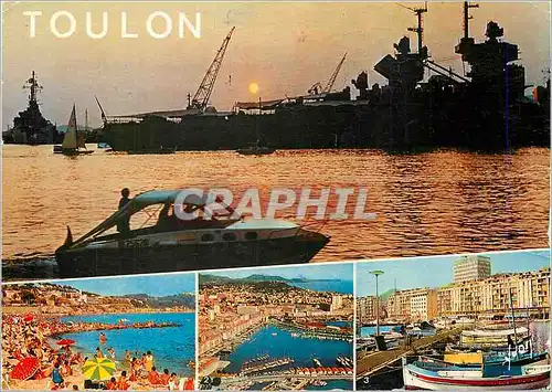 Cartes postales moderne Toulon (Var) La Cote d'Azur Miracle de la Nature Plage du Mourillon Quais de Stalingrad et de la