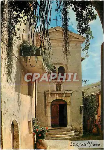 Moderne Karte Cote d'Azur Cagnes sur Mer Vieille Eglise dans le Haut de Cagnes