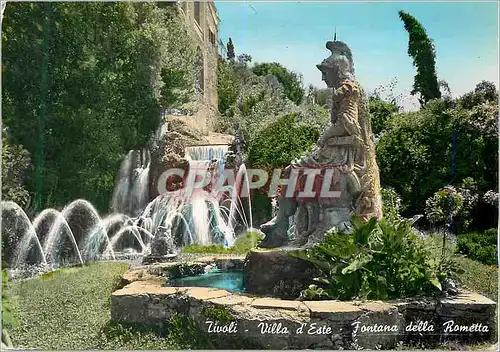 Moderne Karte Tivoli Villa d'Este Fontana della Rometta