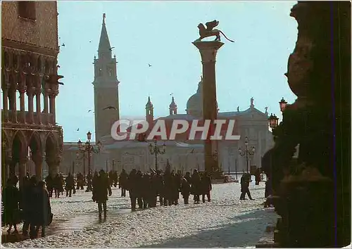 Cartes postales moderne Venezia La Neige a Place Saint Marc