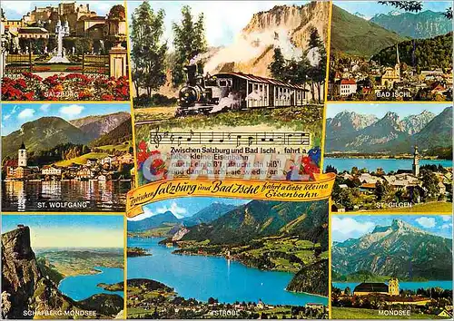 Moderne Karte Salzburg und Bad Ischl Fahrt a Liebe Kleine Eisenbahn Train