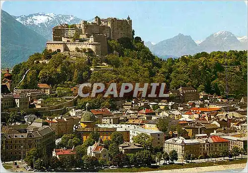 Cartes postales moderne Salzburg Altstadt Mit Hohensalzburg Im Hintergrund Bayrische Berge