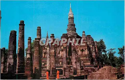 Moderne Karte The Ancient Remains of Wat Mahathat Sukothai KNorthern Thailand