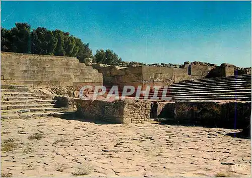 Moderne Karte Phaestos Theatre et Escalier Occidental du Palais La Grece en Couleurs