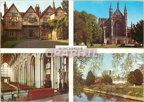 Cartes postales moderne Winchester Cheyney Court Nave Looking West West Front Cathedral E