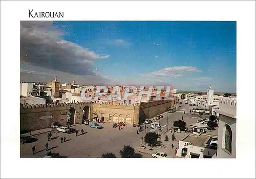Moderne Karte Kairouan Vue de la Medina Charmes et Douceur de Tunisie