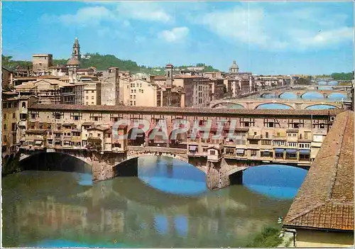 Cartes postales moderne Firenze Le vieux Pont et vue des Ponts