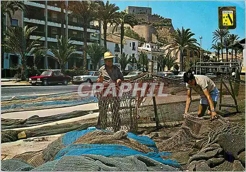 Cartes postales moderne Denia (Alicante) Detail du Port Peche