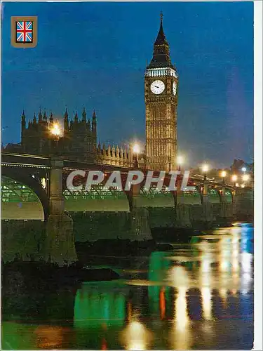 Cartes postales moderne London Vue Nocturne du Big Ben et du Pont de Westminster