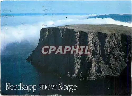 Cartes postales moderne Norway Nordkapp Norge Arctict Mist Drifting Towards the North Cape Plateau