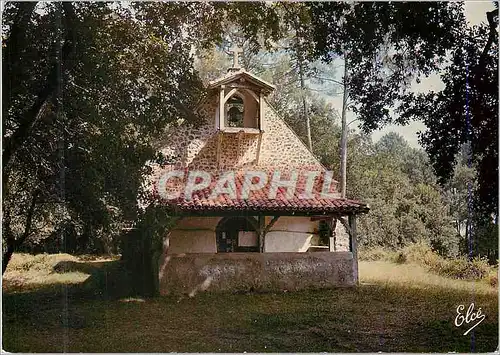 Moderne Karte La Lande Vieille Eglise Landaise avec son Clocheton en Bois et Son Porche Couvent