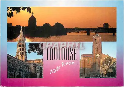 Cartes postales moderne Toulouse Capitale de Midi Pyrenees Jeux de Lumiere sur le Pont St Pierre