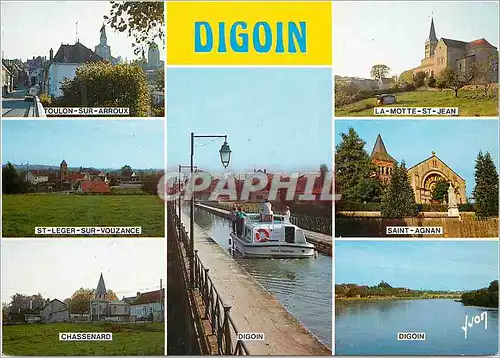 Moderne Karte Digoin (Saone et Loire) Digoin et sa Region Toulon sur Arroux La Motte St Jean St Leger sur Vouz