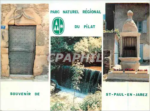 Moderne Karte Souvenir de Saint Paul en Jarez (Loire) (Parc Naturel Regional du Pilat) Aspects Insolites du Vi