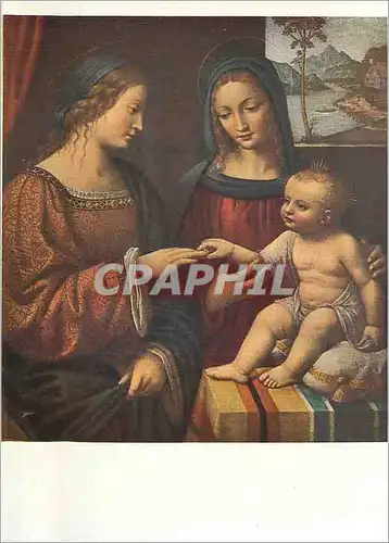 Moderne Karte Musee Milan Bernadino Luini (vers 1475 apres 1533) Le Mariage Mistique de Sainte Catherine