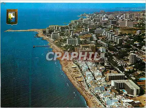 Moderne Karte Torremolinos (Costa del Sol) Vue Aerienne de la Carihuela