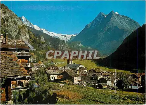 Cartes postales moderne Evolene 1371 m Val d'Herens Dent Blanche 4357 m Dents de Veisivi Dent Perroc