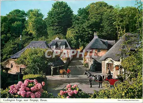 Moderne Karte Cockington Forge Near Torquay Devon