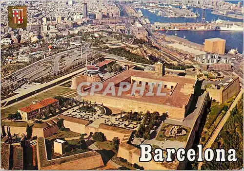 Cartes postales moderne Barcelona Chateau de Montjuich Vue Aerienne