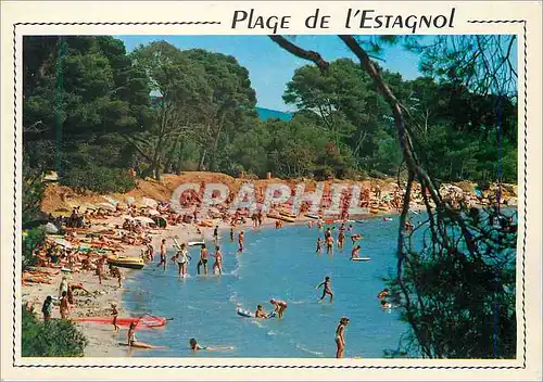 Moderne Karte Plage de L'Estagnol Cote Varoise Bormes Les Mimosas