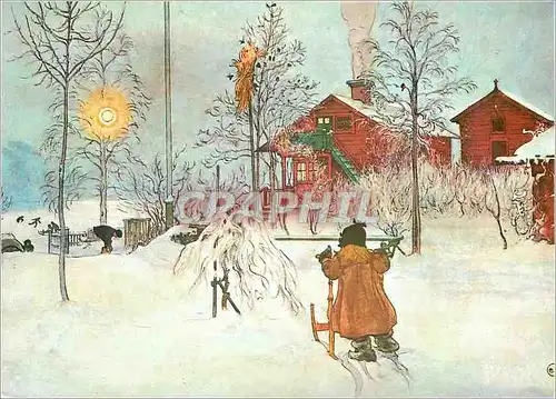 Cartes postales moderne Garden Och Brygghuset Av Carl Larsson The Yard and the Brewhouse By Carl Larsson