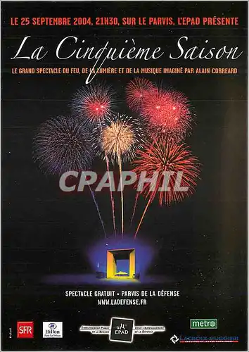 Moderne Karte Le Grand Spectacle du Feu de la Lumiere et de la Musique Imagine par Alain Corread 5e Saison Le