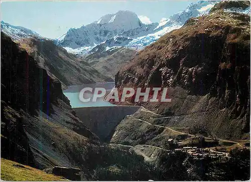 Moderne Karte Barrage et Lac du Mauvoisin Vallee de Bagnes Valais