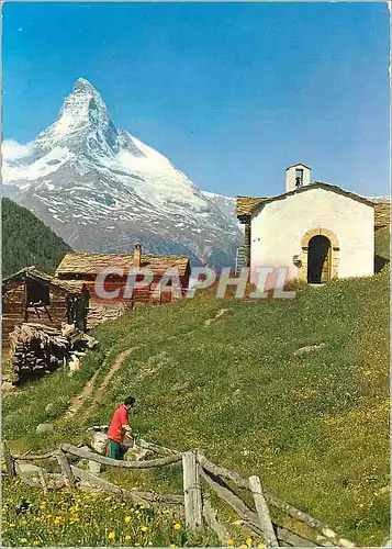 Cartes postales moderne Zermatt Findelen Mit Matterhorn (4476 m)