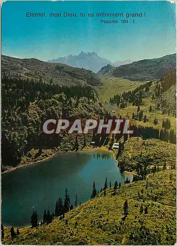 Cartes postales moderne Lumieres et Couleurs sur les Alpes Vaudoises Col de Bretaye Lac des Chavonnes Dents du midi