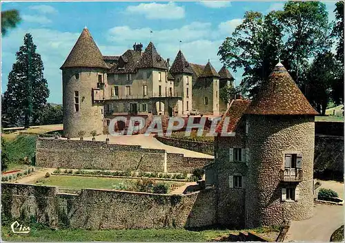 Moderne Karte Couches (S et L) Chateau de Marguerite de Bourgogne Facade Ouest