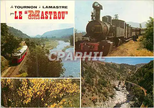 Moderne Karte Tournon a Lamastre Le Mastrou Les Gorges du doux (Ardeche) Train