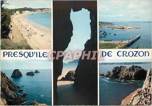 Cartes postales moderne Presqu'Ile de Crozon Grotte de la Presqu'Ile Plage de Morgat port de Cameret Tas de Pois Chateau