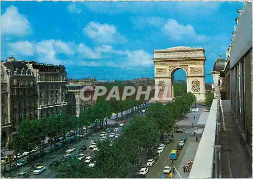 Moderne Karte Paris L'Arc de Triomphe Avenue des Champs Elysees