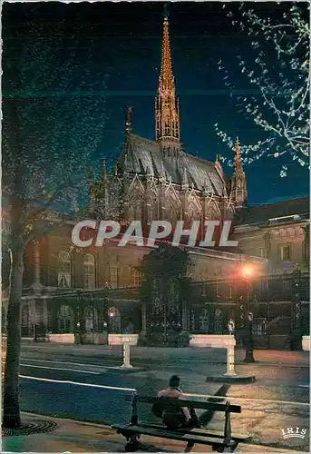 Cartes postales moderne Paris La Sainte Chapelle Illuminee