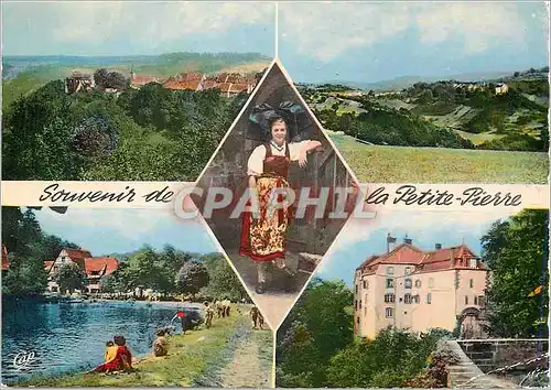 Moderne Karte La Petite Pierre (B Rh) Vue Generale La Ferme d'Imsthal et le Lac Le Chateau