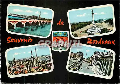 Cartes postales moderne Souvenir de Bordeaux La Garonne Place des Quinconces Les Girondins